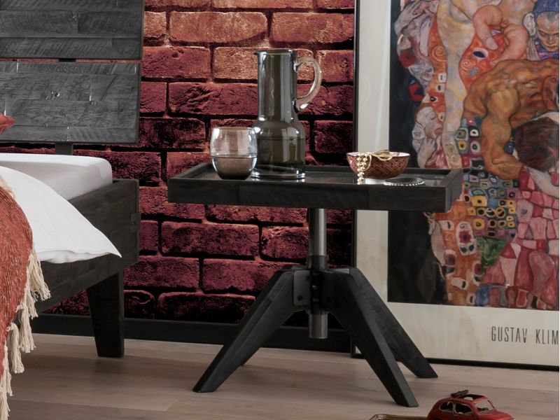 HASENA • Chevet Carpi Grey en acacia massif