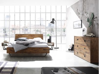 Lit Cone Slid en Acacia vintage Brown | Collection Factory | Le Monde du Lit