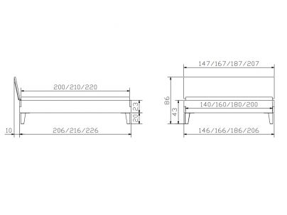 Lit Cone Varus en Chêne massif recyclé | Collection Factory | Le Monde du Lit