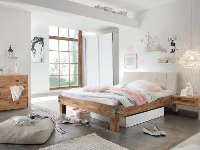 Lit Factory Malta en chêne massif recyclé | Collection Factory | Le Monde du Lit