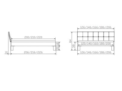Lit Factory Malta en chêne massif recyclé | Collection Factory | Le Monde du Lit