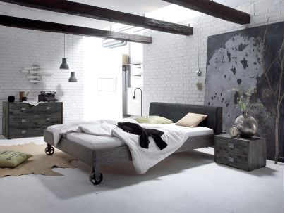 Lit Factory Road en acacia massif | Collection Factory | Le Monde du Lit