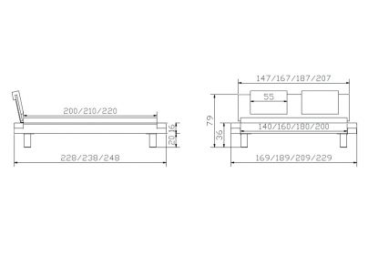 Lit Factory Varus en chêne massif recyclé | Collection Factory | Le Monde du Lit