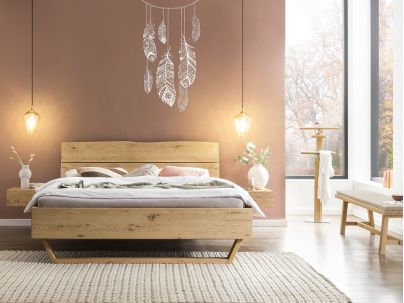 Lit Cadro Naturo en chêne noueux massif  | Collection Oak Wild | Le Monde du Lit