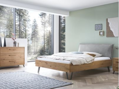 Lit Cadro Jeno en chêne noueux naturel massif  | Collection Oak Wild | Le Monde du Lit