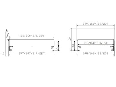 Lit Cadro Jeno en chêne noueux naturel massif  | Collection Oak Wild | Le Monde du Lit