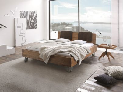 Lit Pilatus Jeno en chêne noueux naturel massif  | Collection Oak Wild | Le Monde du Lit