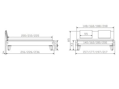 Lit Pilatus Jeno en chêne noueux naturel massif  | Collection Oak Wild | Le Monde du Lit