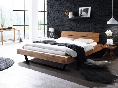 Lit Aosta Naturo 2 en chêne noueux naturel massif  | Collection Oak Wild | Le Monde du Lit