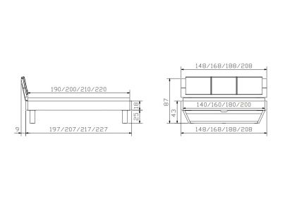 Lit Cadro Skid en chêne noueux massif  | Collection Oak Wild | Le Monde du Lit