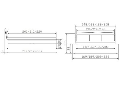 Lit Aspino Alpa en chêne noueux massif  | Collection Oak Wild Bormio | Le Monde du Lit