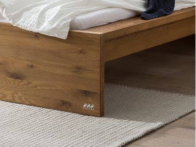 Lit Aspino Naturo en chêne noueux massif  | Collection Oak Wild Bormio | Le Monde du Lit