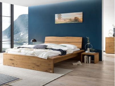 Lit Aspino Naturo en chêne noueux massif  | Collection Oak Wild Bormio | Le Monde du Lit