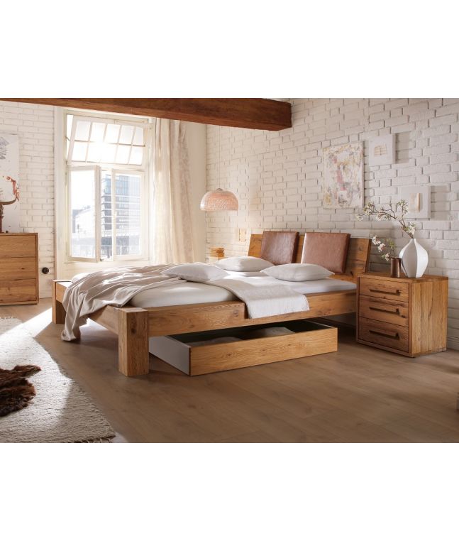 HASENA - Lit en chêne massif