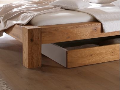 Lit Sion en chêne noueux massif  | Collection Oak Wild Bormio | Le Monde du Lit