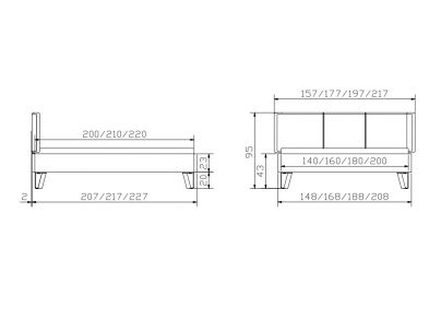 Lit Cadro Vintage en chêne noueux massif  | Collection Oak Wild Vintage | Le Monde du Lit