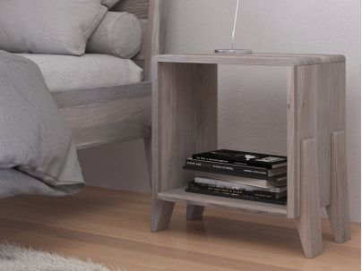 Chevet Jasmin 2 en chêne massif haut de gamme | Le Monde du Lit