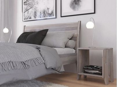 Chevet Jasmin 2 en chêne massif haut de gamme | Le Monde du Lit