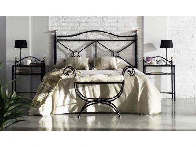 Banquette Andrea en fer forgé. Meuble design pour la chambre. Le Monde du Lit