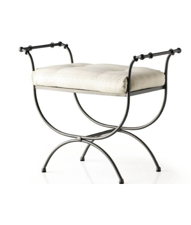 Banquette Elena en fer forgé. Meuble design pour la chambre. Le Monde du Lit