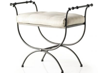 Banquette Elena en fer forgé. Meuble design pour la chambre. Le Monde du Lit