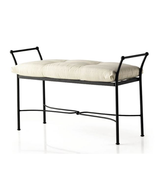 Banquette Milan en fer forgé. Meuble design pour la chambre. Le Monde du Lit