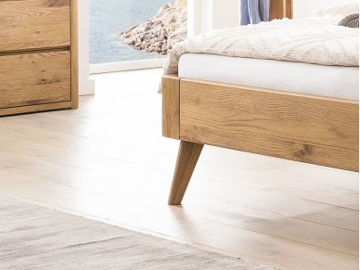 Lit Puro Bordo en chêne noueux massif  | Collection Oak Puro | Le Monde du Lit