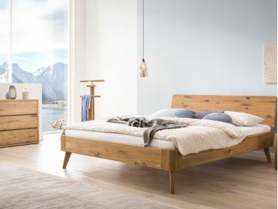 Lit Puro Bordo en chêne noueux massif  | Collection Oak Puro | Le Monde du Lit