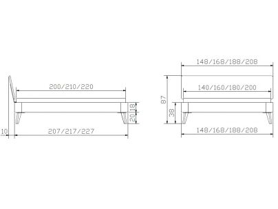 Lit Puro Bordo en chêne noueux massif  | Collection Oak Puro | Le Monde du Lit
