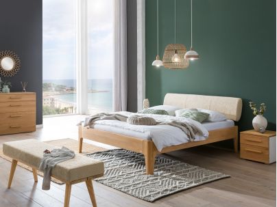 Lit Bianco Elipsa en chêne massif haut de gamme | Collection Oak Bianco | Le Monde du Lit