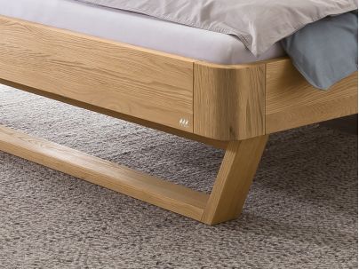 Lit Bianco Skido en chêne massif haut de gamme | Collection Oak Bianco | Le Monde du Lit