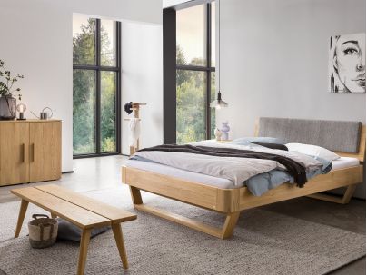 Lit Bianco Skido en chêne massif haut de gamme | Collection Oak Bianco | Le Monde du Lit