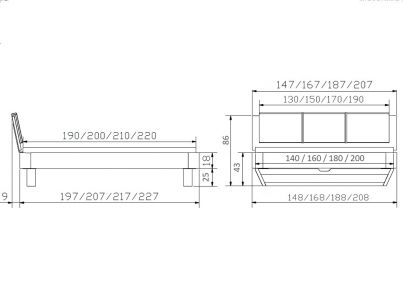 Lit Bianco Skido en chêne massif haut de gamme | Collection Oak Bianco | Le Monde du Lit