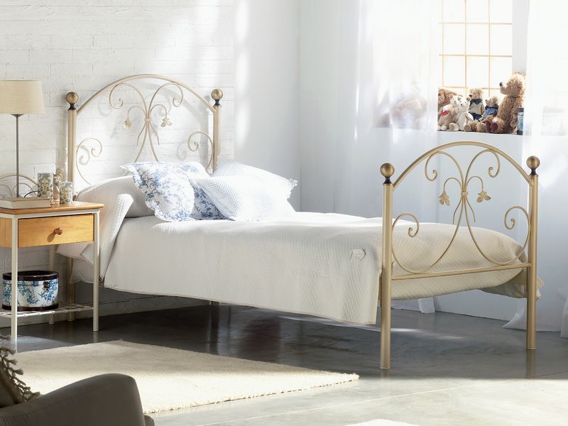 Lit Paloma en fer forgé. Meuble design pour la chambre. Haut de gamme.