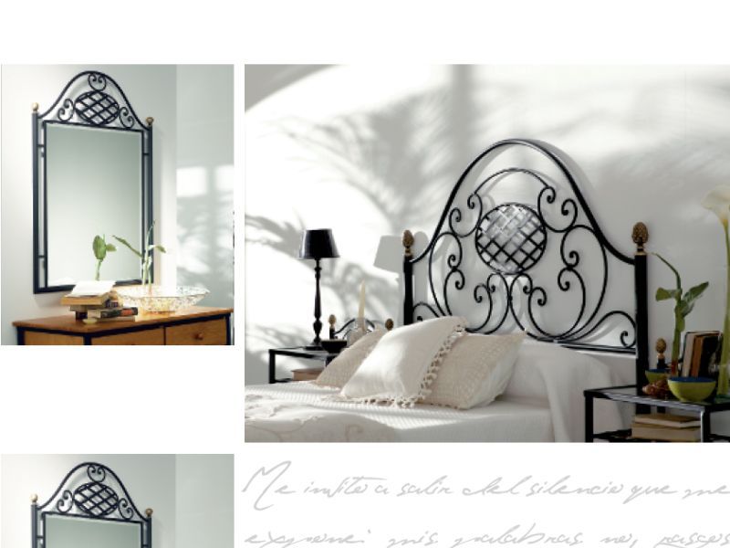 Tête de lit Veronica en fer forgé. Meuble design pour la chambre. Le Monde du Lit