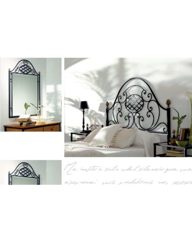 Tête de lit Veronica en fer forgé. Meuble design pour la chambre. Le Monde du Lit