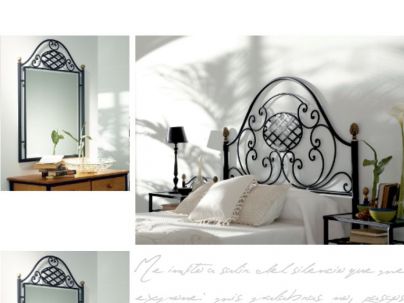 Tête de lit Veronica en fer forgé. Meuble design pour la chambre. Le Monde du Lit