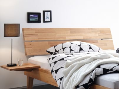 Lit Juve en hêtre massif  | Collection Woodline | Le Monde du Lit