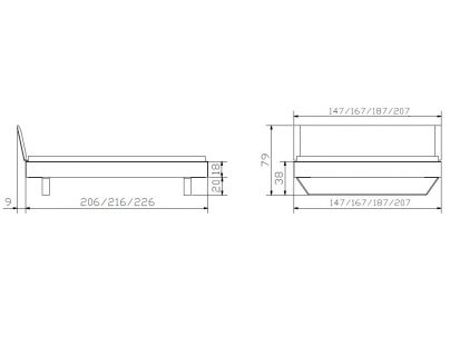 Lit Sandro en chêne massif  | Collection Woodline | Le Monde du Lit