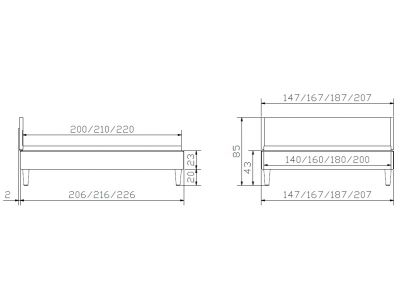 Lit Lara en chêne massif  | Collection Woodline | Le Monde du Lit