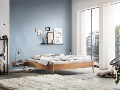 Lit Pieve en chêne noueux massif haut de gamme | collection LOUNGE | Le Monde du Lit