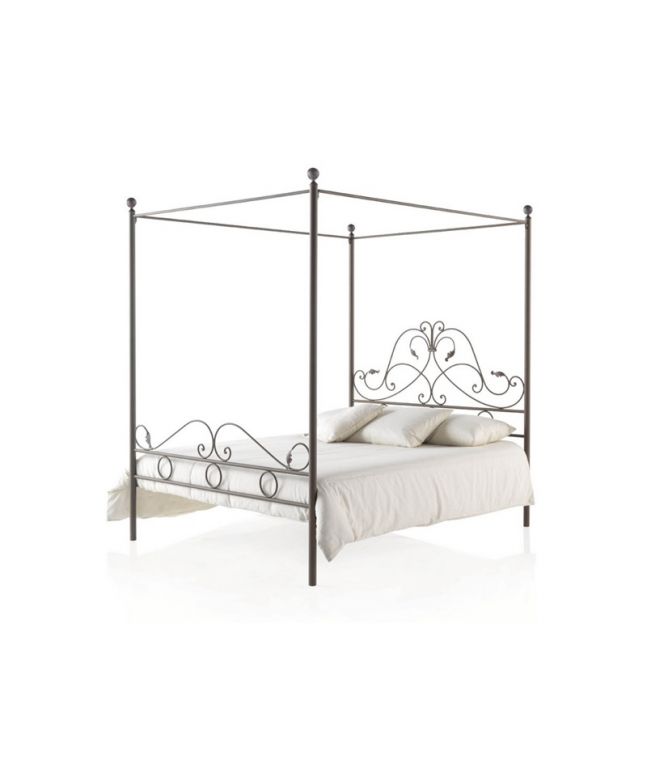 Lit baldaquin Diana en fer forgé. Meuble design pour la chambre. Le Monde du Lit