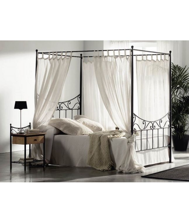 Lit baldaquin Conos en fer forgé haut de gamme. Meuble pour la chambre. Le Monde du Lit