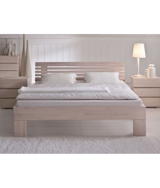 Lit Litto en hêtre massif, Hasena fabricant Suisse. Meuble en bois massif pour la chambre