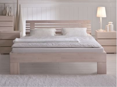 Lit Litto en hêtre massif, Hasena fabricant Suisse. Meuble en bois massif pour la chambre