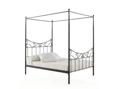 Lit baldaquin Conos en fer forgé haut de gamme. Meuble pour la chambre. Le Monde du Lit