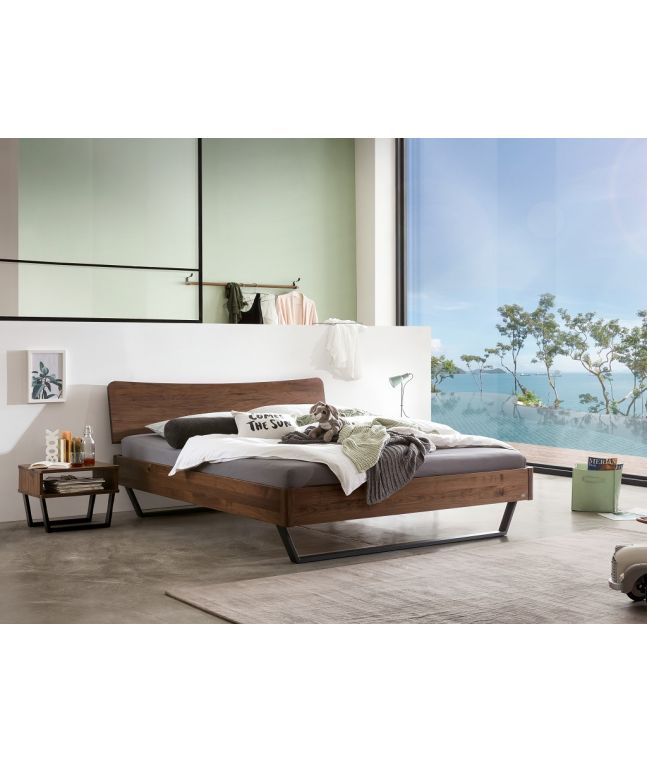 HASENA - Lit en noyer massif