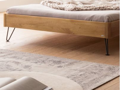 Lit Lugano en chêne noueux massif haut de gamme de notre collection LOUNGE