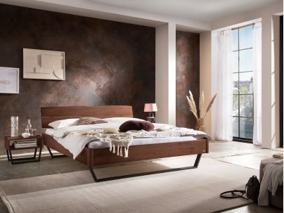 HASENA - Lit en noyer massif