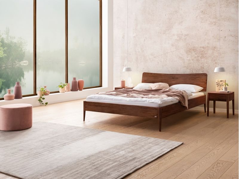 HASENA - Lit en noyer massif